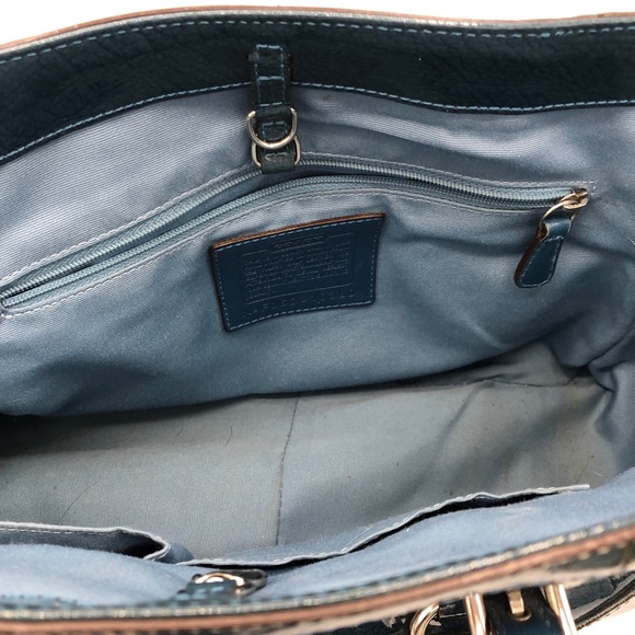 👛HP👛Coach Patent Leather Satchel Shoulder Tote - Picture 7 of 8